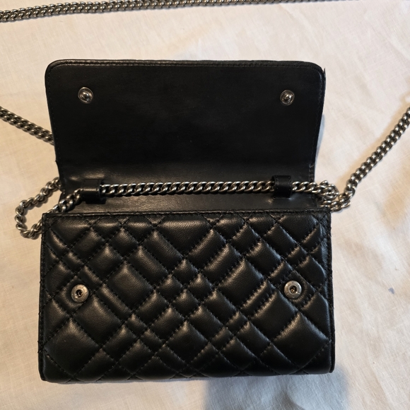 Kurt Geiger Brixton Black Quilted
Leather Chain Lock Crossbody - Picture 9 of 16
